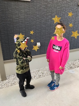 「Bape」｜「アイテム（ワンピース/ドレス）」を使った、kanaさん（キッズ・132cm）の春コーディネート
