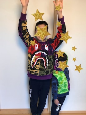 「Bape」｜「アイテム（スウェット）」を使った、kanaさん（キッズ・151cm）の春コーディネート