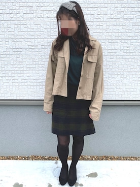 「アイテム（カチューシャ）」を使った、zueko0702さん（レディース・156cm）の秋コーディネート