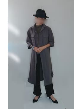 「アイテム（シャツワンピース）」を使った、Keyさん（レディース・164cm・40代）の秋コーディネート
