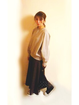 「iiJinのアイテム」を使った、Keyさん（レディース・164cm）の冬コーディネート