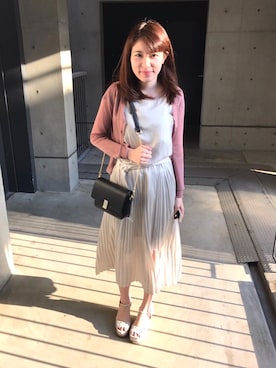Saori Takeharaさん（レディース・161cm）の春コーディネート