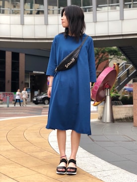 「SCHOTT」｜「アイテム（ワンピース/ドレス）」を使った、Asukaさん（レディース・166cm）の夏コーディネート