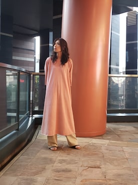 「SCHOTT」｜「アイテム（ワンピース/ドレス）」を使った、Asukaさん（レディース・166cm）の夏コーディネート
