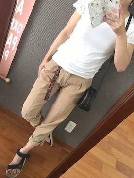 「BISON（バイソン）のアイテム」を使った、サミ〜さん（レディース・153cm）の夏コーディネート