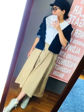 「SHIPS JET BLUE（シップスジェットブルー）のアイテム（ジャケット/アウター）」を使った、サミ〜さん（レディース・153cm）の秋コーディネート