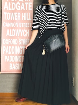 「アイテム（モカシン/デッキシューズ、レッド系）」を使った、サミ〜さん（レディース・153cm）の春コーディネート