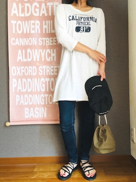 「JOURNAL STANDARD（ジャーナルスタンダード）のアイテム（チュニック）」を使った、サミ〜さん（レディース・153cm）の夏コーディネート