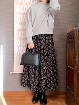 「AS KNOW AS plus（アズノゥアズプラス）のアイテム（ワンピース）」を使った、サミ〜さん（レディース・153cm）の秋コーディネート