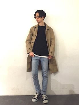 「SEVENDAYS=SUNDAY（セブンデイズサンデイ）のアイテム（ダウンジャケット/コート）」を使った、FUJISAWAさん（メンズ・178cm）の冬コーディネート