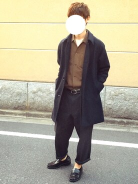 「JOURNAL STANDARD relume（ジャーナルスタンダード　レリューム）のアイテム（ステンカラーコート）」を使った、takaさん（メンズ・168cm）の春コーディネート