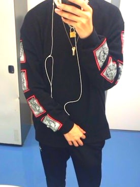 「韓流」｜余波さん（メンズ・182cm）の春コーディネート