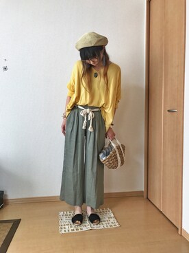 「chapter world（チャプターワールド）のアイテム（バッグ）」を使った、れいやんさん（レディース・166cm）の夏コーディネート