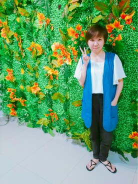 「アイテム（ダウンベスト、その他）」を使った、Nonie Bongさん（レディース・147cm）の冬コーディネート