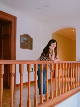 「アイテム（ピアス（両耳用））」を使った、小李航不爱吃糖さん（レディース・163cm・20代）の秋コーディネート