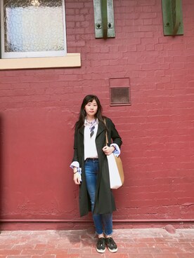「sandro（サンドロ）のアイテム（ジャケット/アウター）」を使った、小李航不爱吃糖さん（レディース・163cm）の秋コーディネート