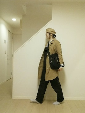 「MHL.（エムエイチエル）のアイテム（オールインワン・サロペット）」を使った、sieluさん（レディース・168cm）の春コーディネート