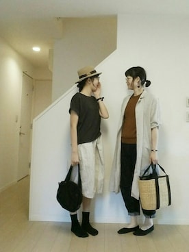 「GASA*（ガサ）のアイテム」を使った、sieluさん（レディース・166cm）の夏コーディネート