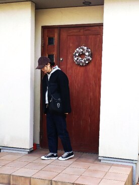 「コーデュロイキャップ」｜sieluさん（レディース・168cm）の冬コーディネート