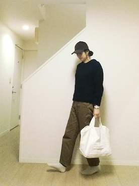 「コーデュロイキャップ」｜sieluさん（レディース・168cm）の冬コーディネート