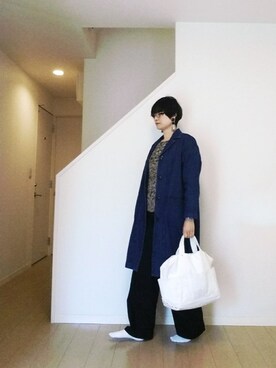 「ジャックパーセル」｜「アイテム（チェスターコート）」を使った、sieluさん（レディース・168cm）の秋コーディネート