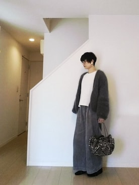 「おおぶりピアス」｜「アイテム（その他シューズ）」を使った、sieluさん（レディース・168cm）の秋コーディネート