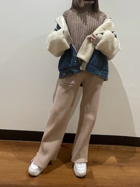 「FIG&VIPER（フィグアンドバイパー）のアイテム（ジャケット/アウター）」を使った、AOIさん（レディース・154cm）の冬コーディネート