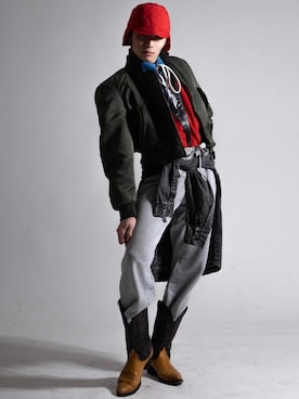 「アイテム（MA-1）」を使った、ためす君さん（メンズ・172cm・20代）の春コーディネート