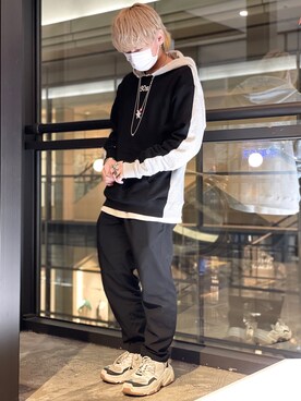 「CODY SANDERSON（コディサンダーソン）のアイテム（アクセサリー）」を使った、ショウタさん（メンズ・164cm）の冬コーディネート