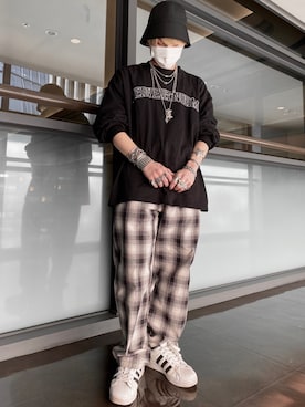 「アイテム（リング）」を使った、ショウタさん（メンズ・164cm・20代）の冬コーディネート
