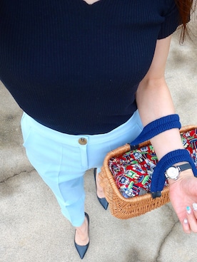 「coordinate」｜「アイテム（スラックス）」を使った、Misaki さん（レディース・170cm）の夏コーディネート