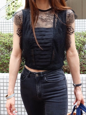 「コーディネート」｜「アイテム（アナログ腕時計）」を使った、Misaki さん（レディース・170cm）の夏コーディネート