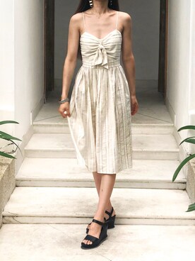 「ALBERTO FERMANI（アルベルトフェルマーニ）のアイテム」を使った、Misaki さん（レディース・170cm）の夏コーディネート