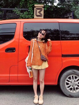 「PULL&BEAR（プルアンドベア）のアイテム（ワンピース/ドレス）」を使った、意思さん（レディース・158cm）の夏コーディネート