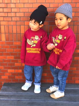 「アイラブCONVERSE」｜chakuさん（キッズ・90cm）の秋コーディネート