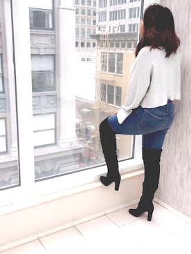 「ALDO（アルド）のアイテム（ブーツ）」を使った、Jakieさん（レディース・168cm）の春コーディネート