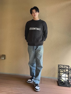 「EDWIN（エドウィン）のアイテム（パンツ）」を使った、ともさん（メンズ・175cm）の冬コーディネート