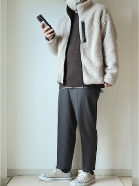 「CASPER JOHN（キャスパージョン）のアイテム（モッズコート）」を使った、⊕φさん/tanakaさん（メンズ・163cm）の秋コーディネート