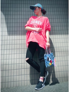「mabu（マブ）のアイテム」を使った、UKARI☆さん（レディース・167cm）の春コーディネート