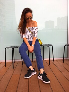 「SHARK（シャーク）のアイテム」を使った、UKARI☆さん（レディース・167cm）の夏コーディネート