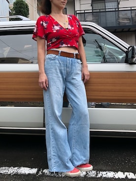 「H&M（エイチ・アンド・エム）のアイテム（ジャージ）」を使った、UKARI☆さん（レディース・167cm）の夏コーディネート