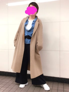 「ベージュのコート」｜MARIKO.Iさん（レディース・156cm）の春コーディネート