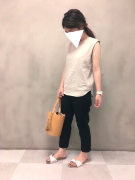 「ICB（アイシービー）のアイテム（トップス）」を使った、MARIKO.Iさん（レディース・156cm）の夏コーディネート