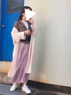 「ラベンダー」｜MARIKO.Iさん（レディース・156cm）の春コーディネート