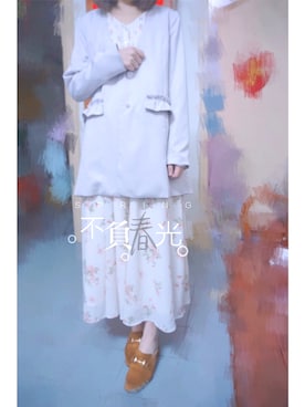 「abcdevol（エービーシーディーイーボル）のアイテム」を使った、Satomi Lamさん（レディース・155cm）の春コーディネート