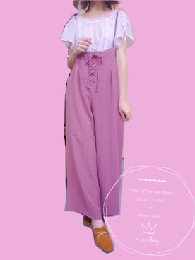 「abcdevol（エービーシーディーイーボル）のアイテム」を使った、Satomi Lamさん（レディース・155cm）の秋コーディネート