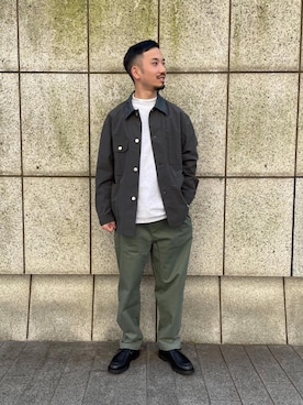 「KLEMAN（クレマン）の＜KLEMAN＞ PADRE/シューズ（モカシン/デッキシューズ）」を使った、長田 慧さん（メンズ・171cm）の冬コーディネート