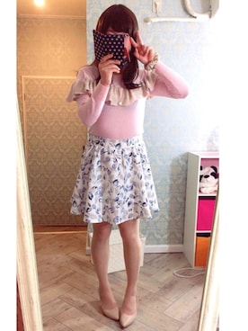「女装男子」｜淀江みのりさん（メンズ・167cm）の春コーディネート