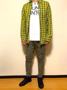 「improves（インプローブス）のアイテム（カーゴパンツ）」を使った、hispecneetさん（メンズ・173cm）の夏コーディネート
