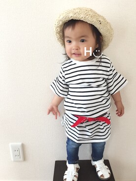 「1歳6ヶ月」｜「アイテム（ワンピース/ドレス）」を使った、はるるん◡̈さん（キッズ・80cm）の春コーディネート